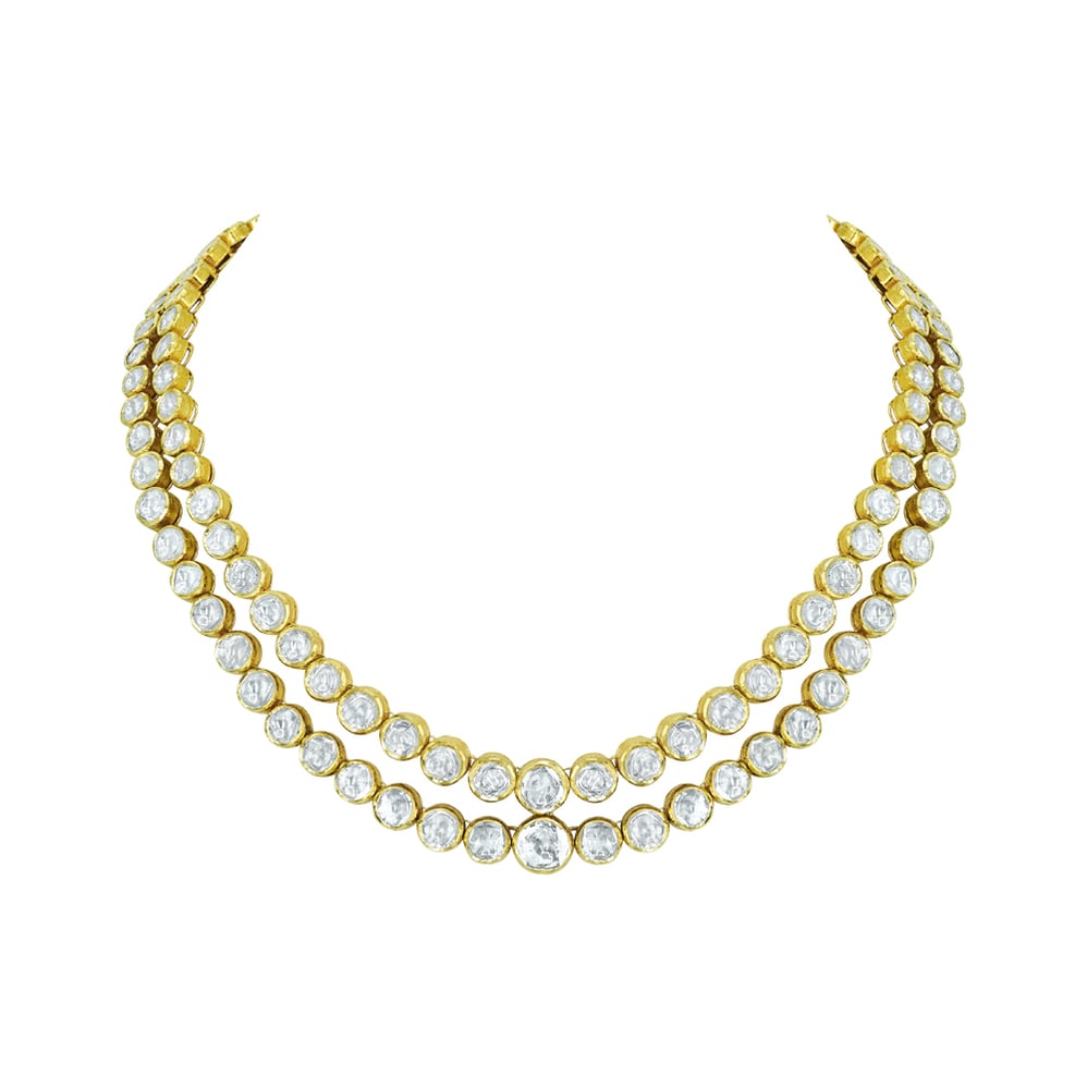 Double-layer Polki Necklace